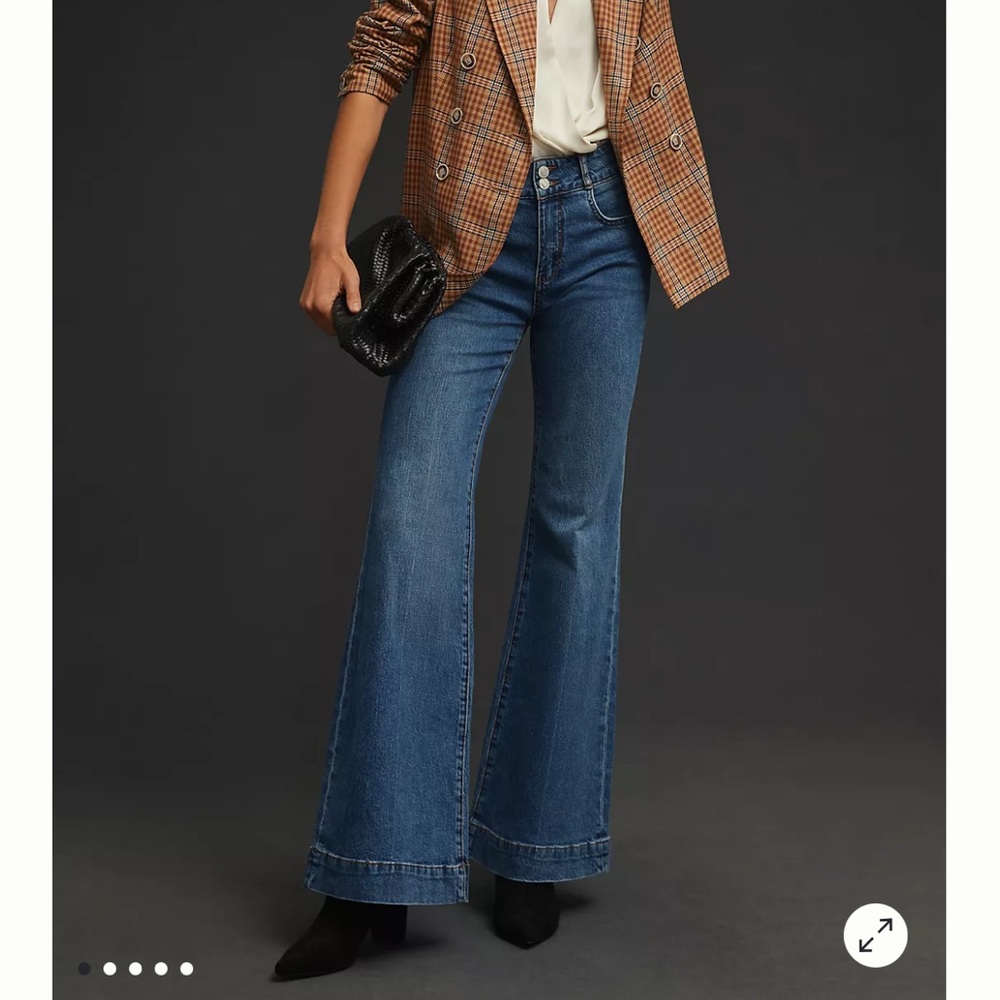 Anthropologie Pilcro Retro Hi-Rise Flare Jeans / Size 28